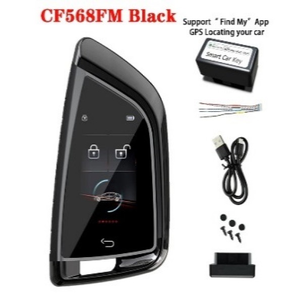 CF568 Style Modified Universal Smart Remote Car Key LCD Keyless Entry Black/Silver